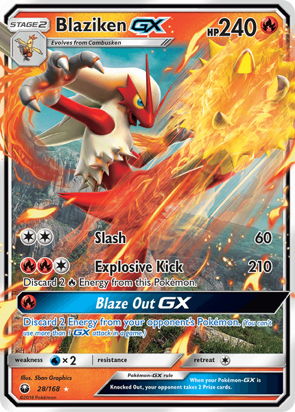 28/168 Blaziken GX - Ultra Rare - Celestial Storm (CES)
