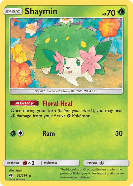 33/214 Shaymin Rare Holo - Lost Thunder (LOT)