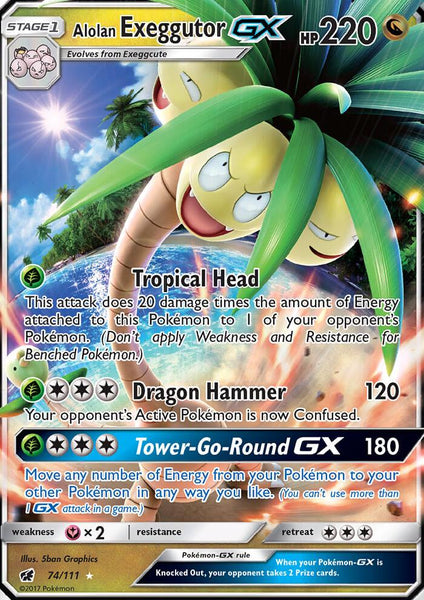 74/111 Alolan Exeggutor GX - Ultra Rare - Crimson Invasion (CIN)
