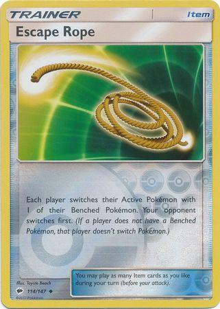 114/147 Escape Rope - Uncommon Reverse Holo - Burning Shadows (BUS)