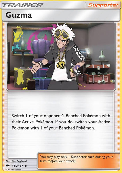 115/147 Guzma - Uncommon - Burning Shadows (BUS)