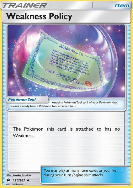 126/147 Weakness Policy - Uncommon - Burning Shadows (BUS)