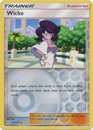 127/147 Wicke - Uncommon Reverse Holo - Burning Shadows (BUS)
