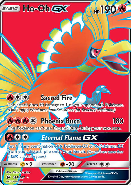 131/147 Ho-Oh GX - Full Art Ultra Rare - Burning Shadows (BUS)