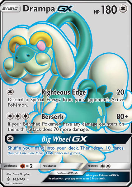 142/145 Drampa GX - Ultra Rare - Guardians Rising (GRI)