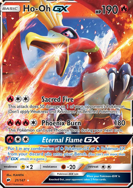 21/147 Ho-Oh GX - Ultra Rare - Burning Shadows (BUS)