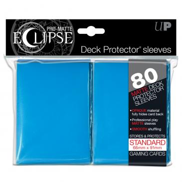 Eclipse PRO-Matte Deck Protector Sleeves - Blue - 80 count