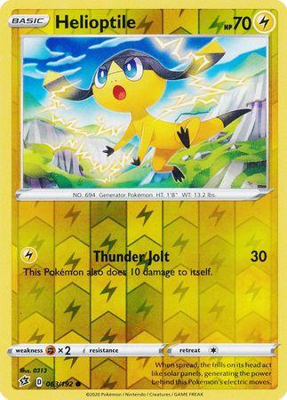 63/192 - Helioptile - Common Reverse Holo - Rebel Clash (RCL)